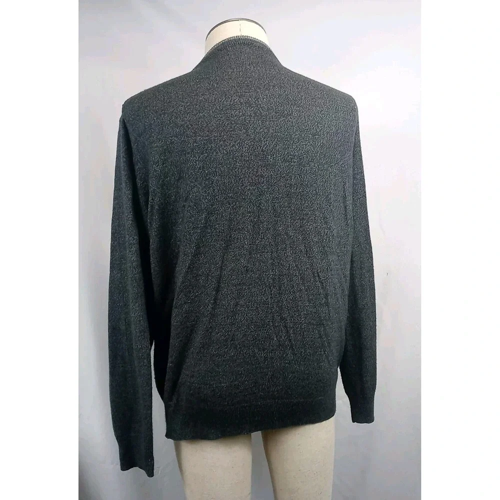 Vintage Dockers Sweater Men's Size Large Dark Gray Light Weight Sweater Pullover